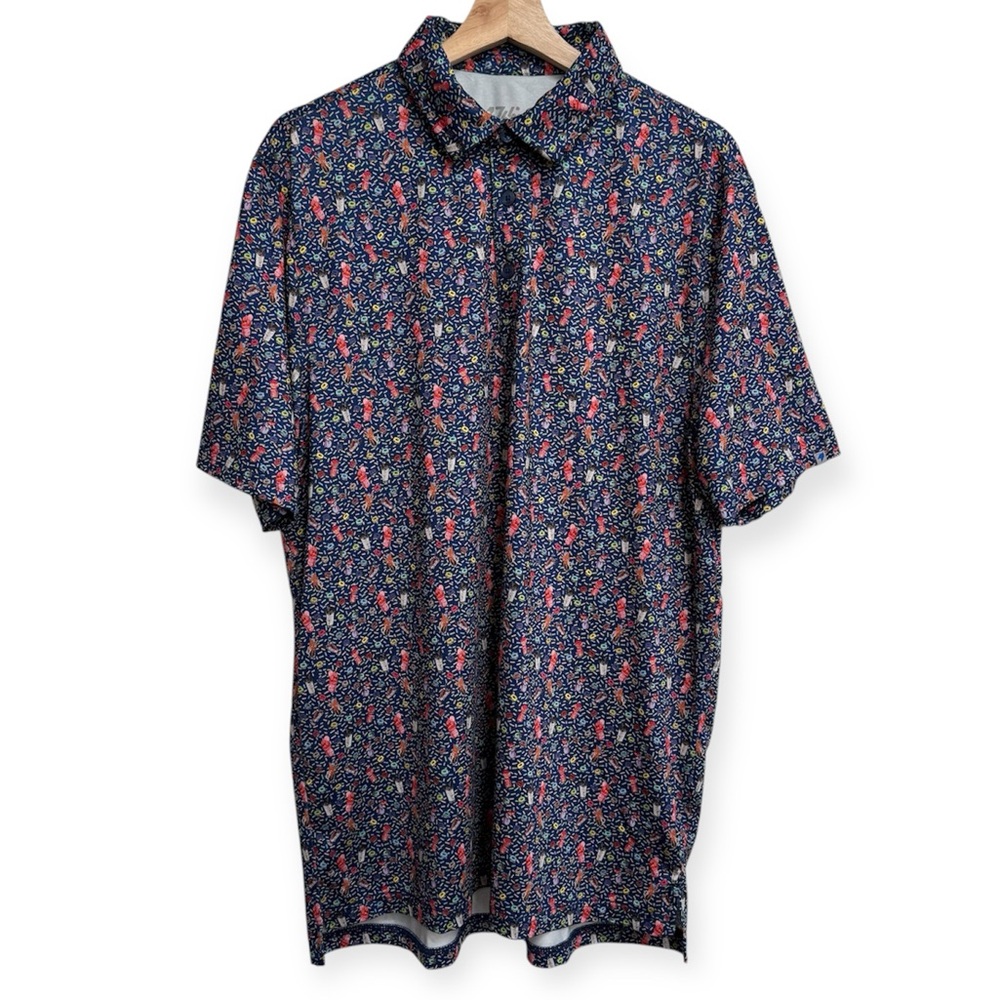 1764 Golf Sprinkles Donuts Milkshakes Treat Signature Polo Shirt Large